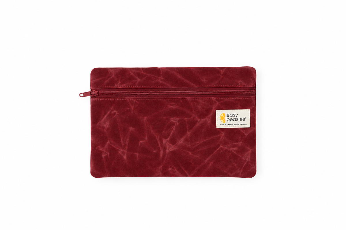 Waxed Canvas Clutch Wet Bag | Cranberry