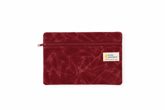 Waxed Canvas Clutch Wet Bag | Cranberry