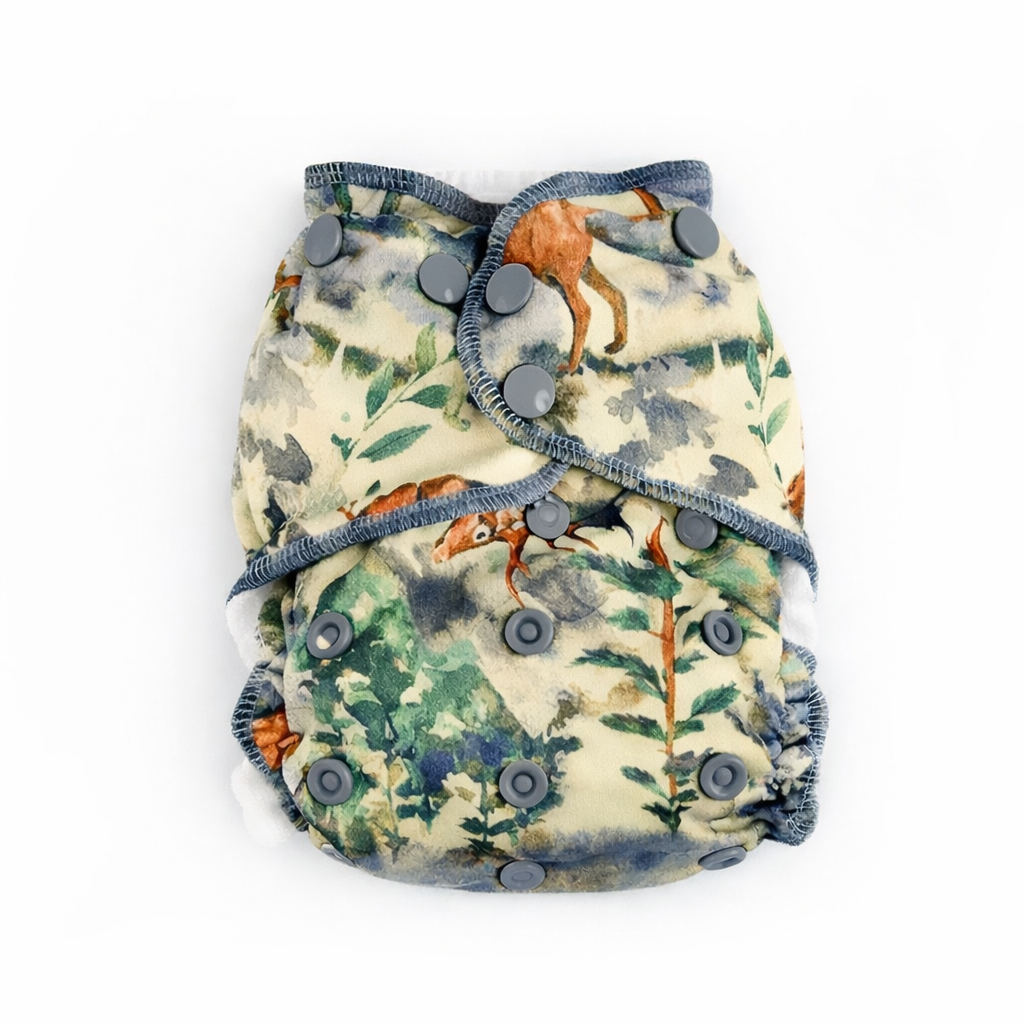 Limited Edition Newborn All-Wool Merino Cloth Diaper Cover | Into the Mist