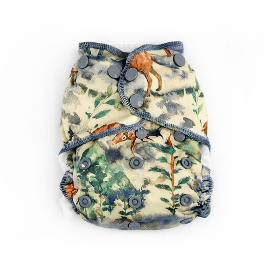 Limited Edition Newborn All-Wool Merino Cloth Diaper Cover | Into the Mist