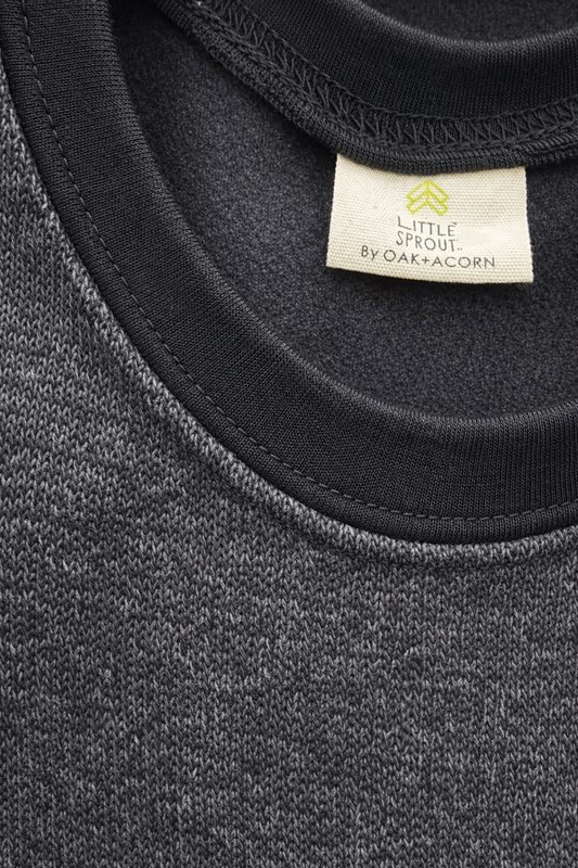 Baby / Toddler / Kids Heavy Merino Wool Blend Long Sleeved Crew Pullover | Graphite