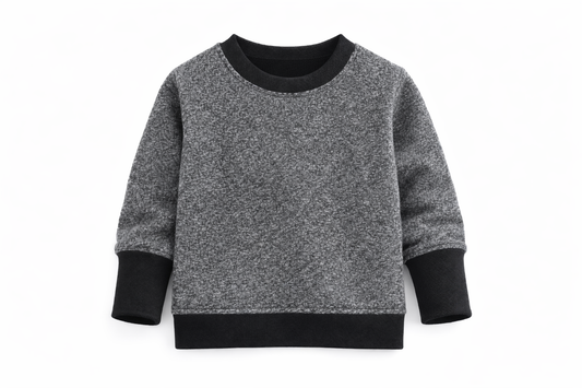 Baby / Toddler / Kids Heavy Merino Wool Blend Long Sleeved Crew Pullover | Graphite