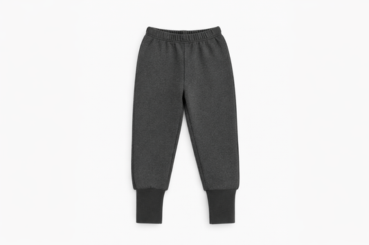 Merino Wool Fleece Cozy Layering Joggers | Mid Layer | Pewter