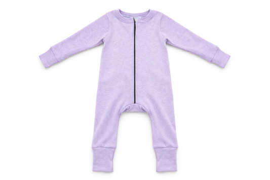 Organic Cotton Zippered Sleeper | Heathered Lavender