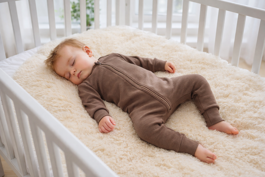 Merino Wool Zippered Sleeper | Mocha