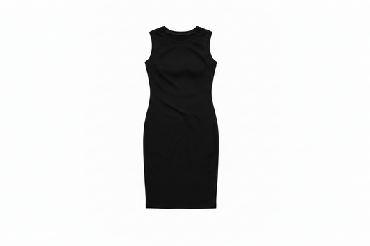 Ladies Merino Wool Micro Ribbed Tank Dress | Eclipse