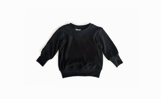 Baby / Toddler / Kids Merino Wool Long Sleeved Crew Pullover | Eclipse