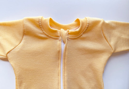 Merino Wool Zippered Sleeper | Apricot
