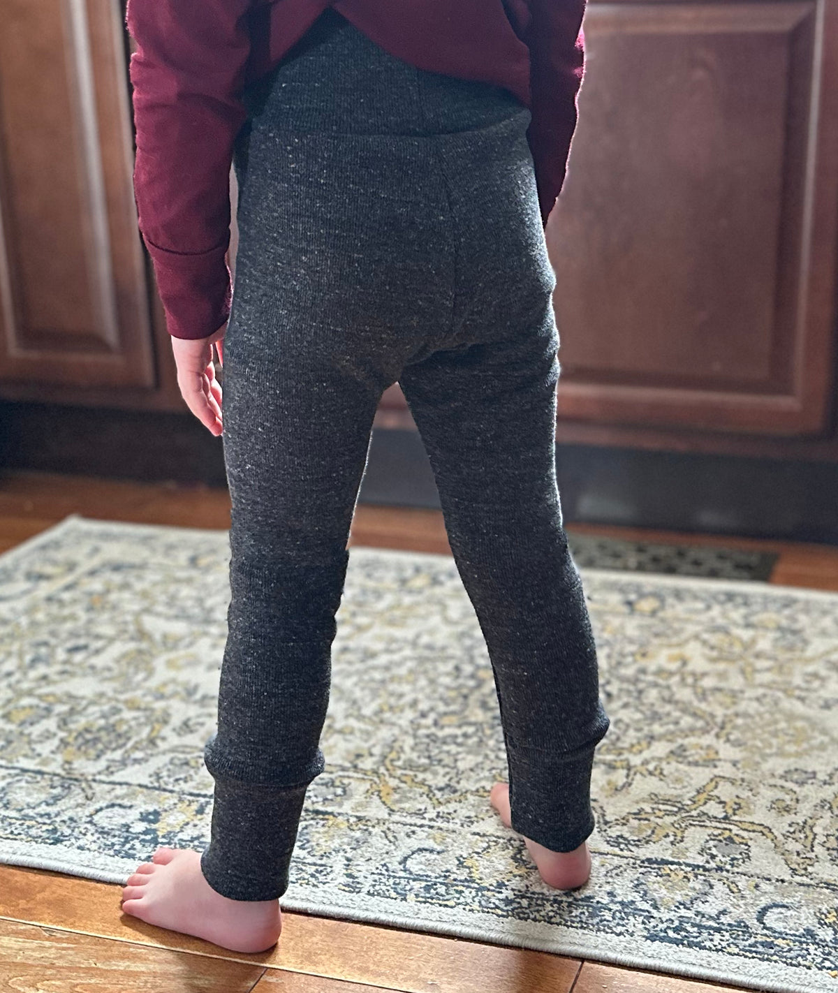 Children's Heavy Cotton Grow On™ Leggings | Snowy Night