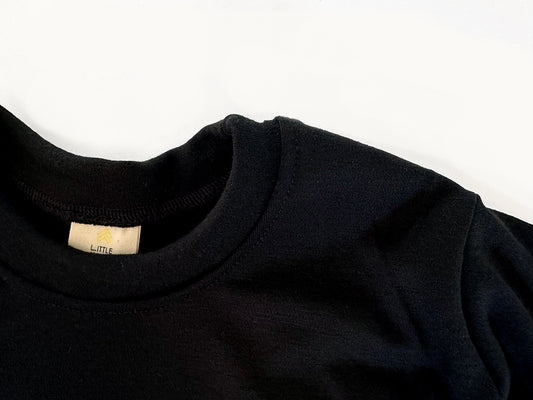 Baby / Toddler / Kids Merino Wool Long Sleeved Crew Pullover | Eclipse