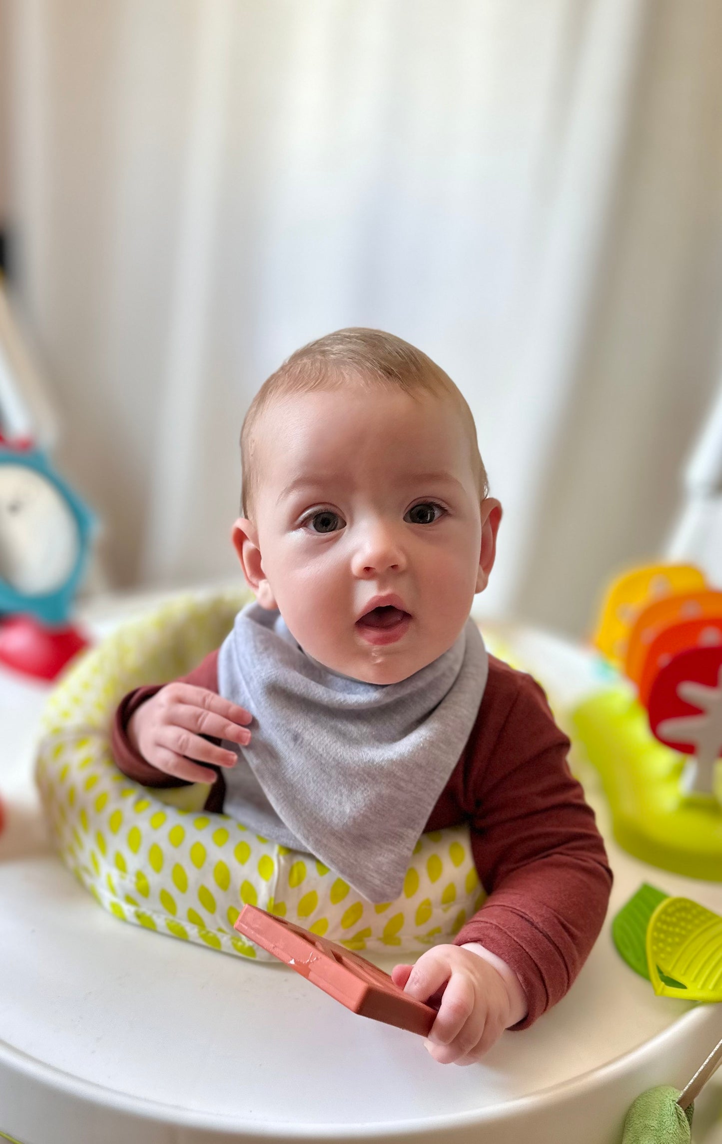 Merino Wool Bandana Bib | Cool Grey