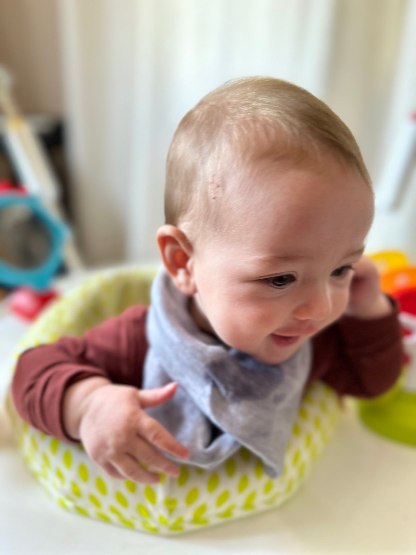 Merino Wool Bandana Bib | Cool Grey