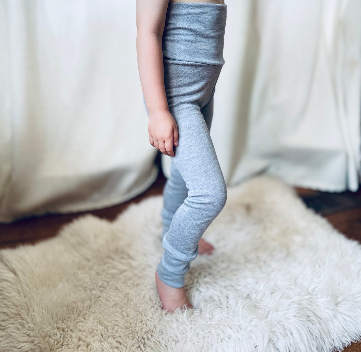 Merino Wool Baby / Kids Leggings | Cool Grey