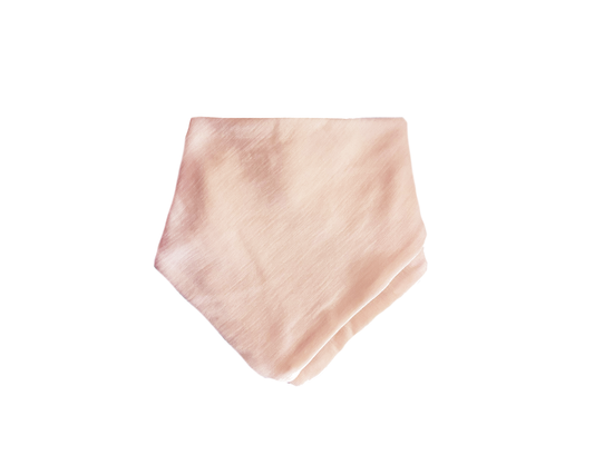 Merino Wool Bandana Bib | Baby Pink