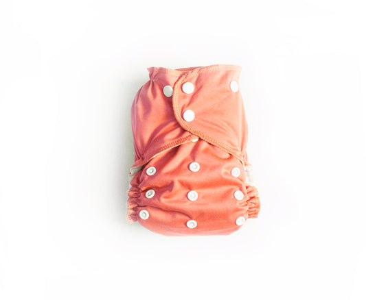 One-Size Cloth Pocket Diaper + Bamboo Trifold | Apricot