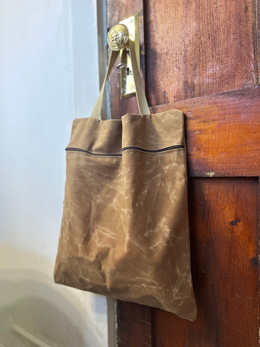 Waxed Canvas Hanging Wetbag | Walnut