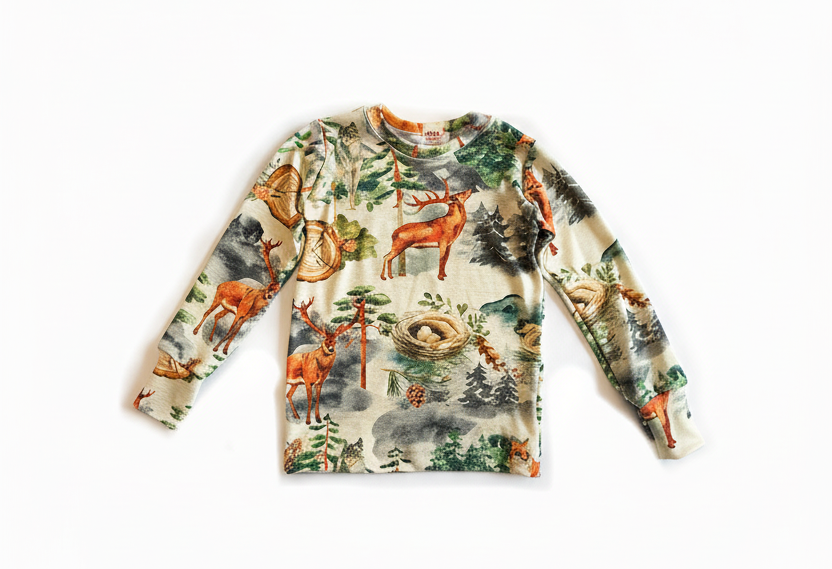 Limited Edition Merino Wool Baby / Kids Grow with Me Long Sleeve Top + Bottoms Base Layer Set | Into The Mist