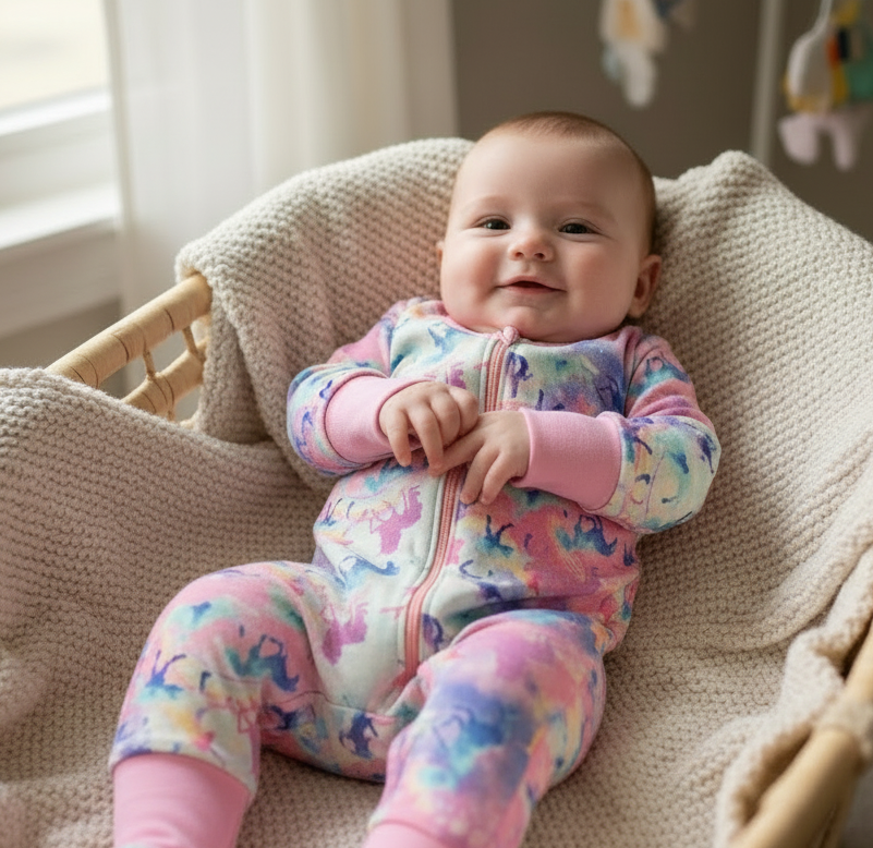 Limited Edition Merino Wool Zippered Sleeper | Celeste