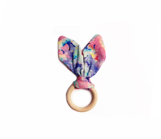 Limited Edition Merino Wool & Hardwood Teether | Celeste