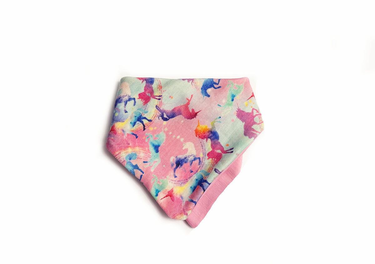 Limited Edition Merino Wool Bandana Bib | Celeste