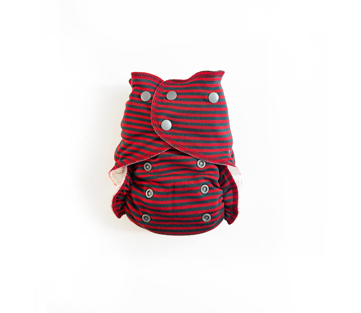 One-Size All-Wool Merino Cloth Diaper Cover | Cherry Stripe