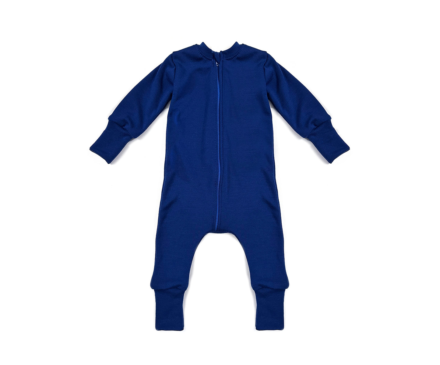 Merino Wool Zippered Romper | Cobalt