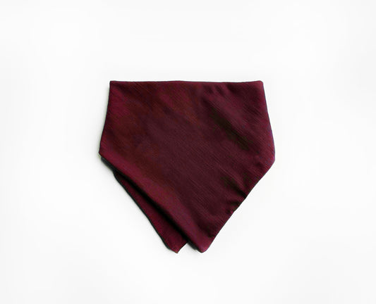 Merino Wool Bandana Bib | Cranberry