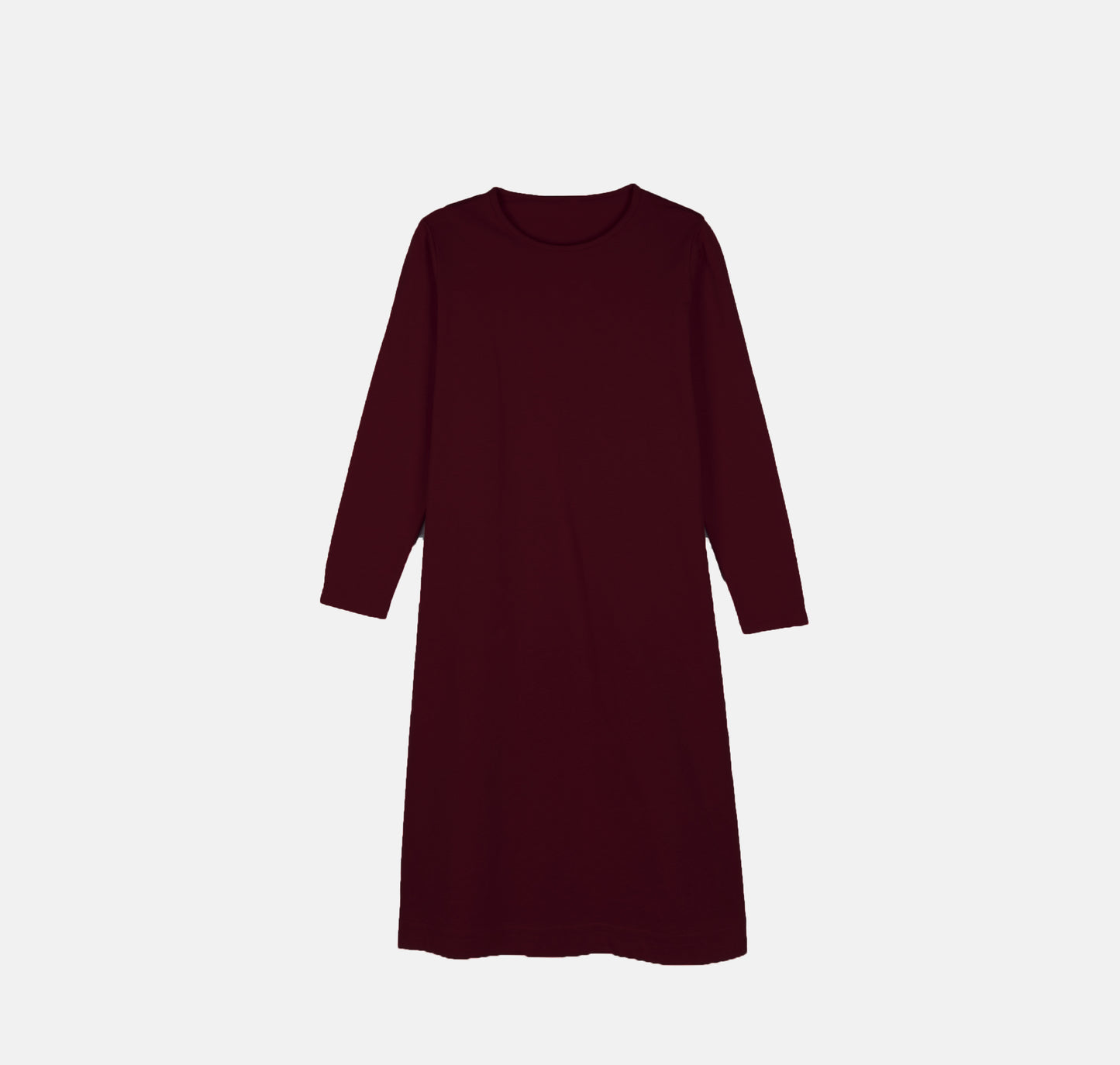 Baby / Toddler / Kids Merino Wool Long Sleeved Nightgown / Base Layer Dress | Cranberry