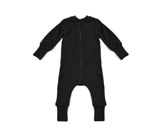 Merino Wool Zippered Romper | Eclipse