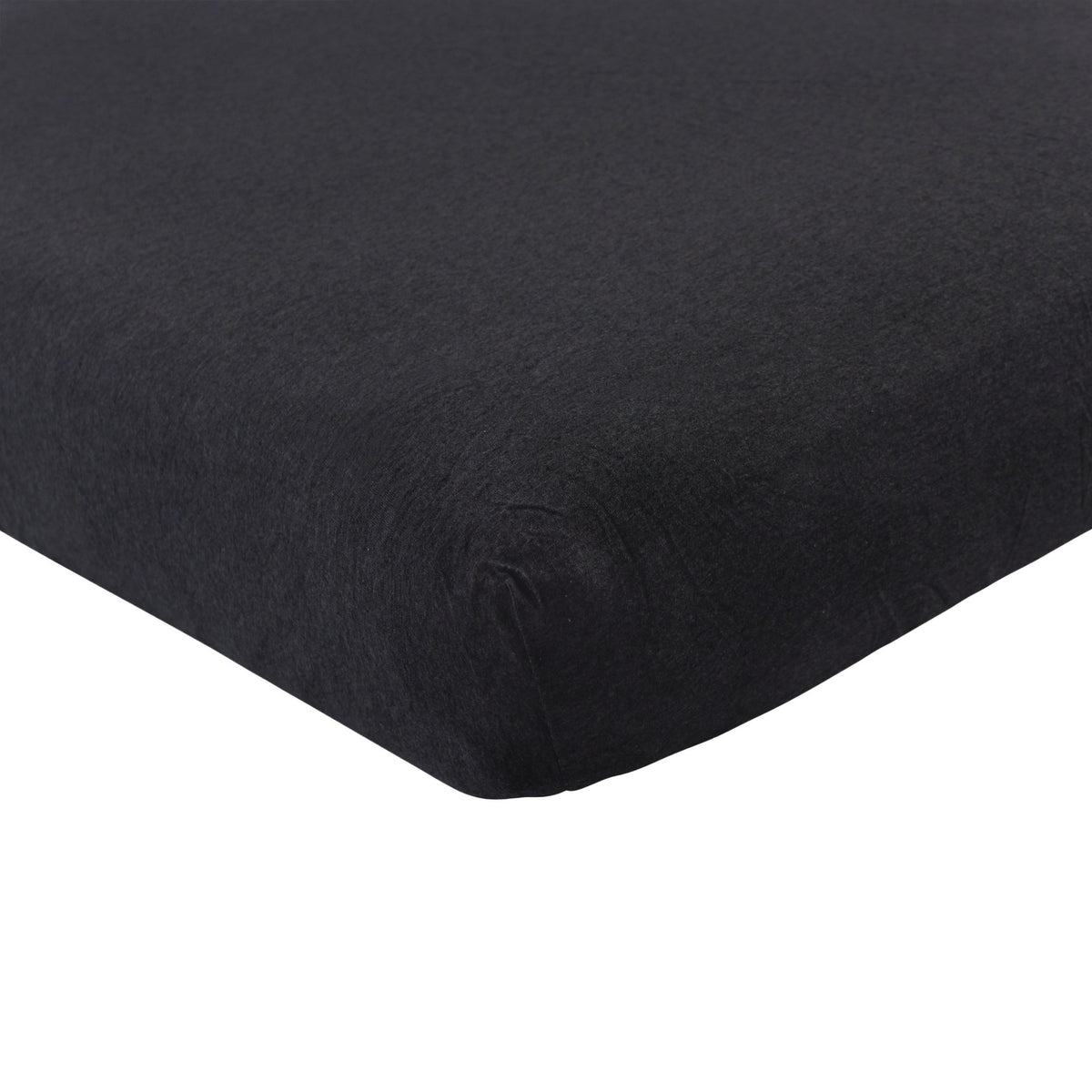 Merino Wool Jersey Crib Sheet | Heathered Charcoal