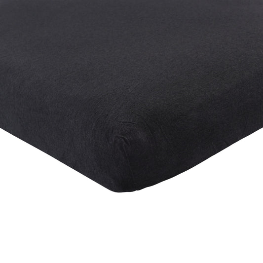 Merino Wool Jersey Crib Sheet | Heathered Charcoal