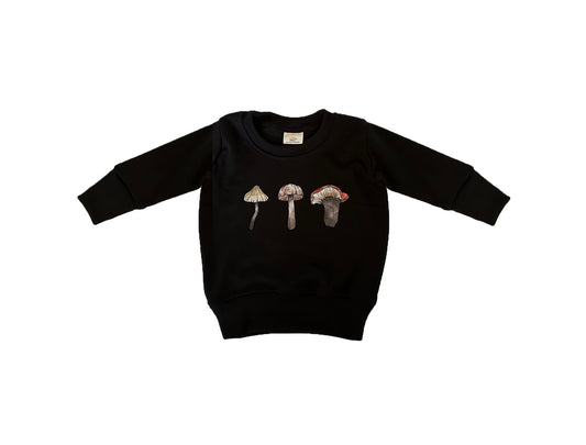 Baby / Toddler / Kids Graphic Merino Wool Long Sleeved Crew Pullover | Eclipse | Forager