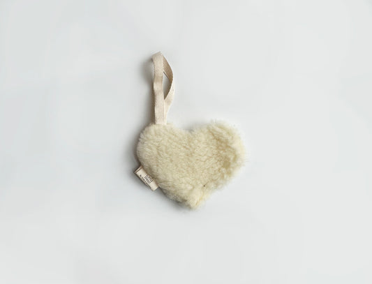 Wool Sherpa Pacifier Lovey | Heart