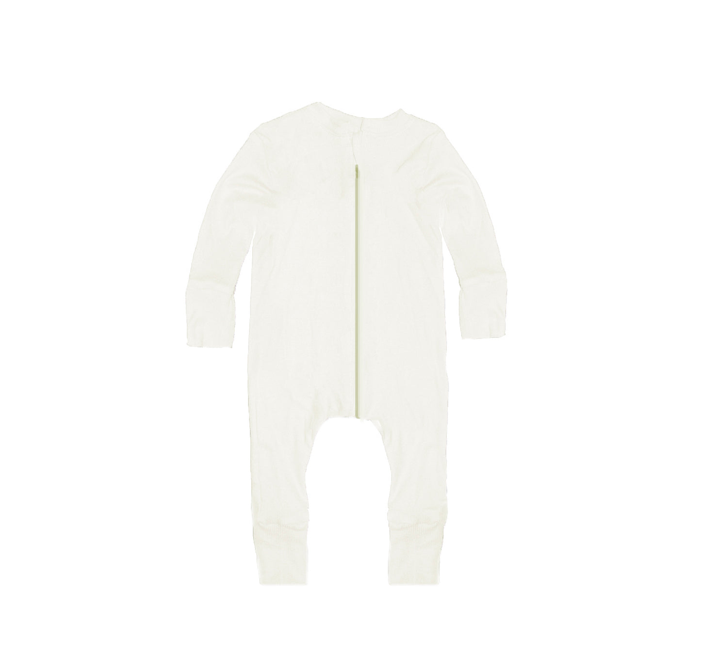 Footless Merino Wool Zippered Romper | Base Layer | Ivory