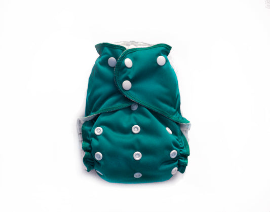 Toddler Cloth Pocket Diaper + Bamboo Trifold | Spruce