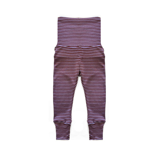 Merino Wool Baby / Toddler / Kids Leggings | Lavender Stripe