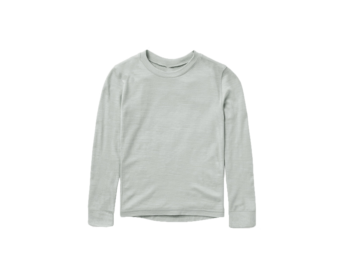 Merino Wool Silk Blend Baby / Kids Long Sleeve Top | Warm Grey