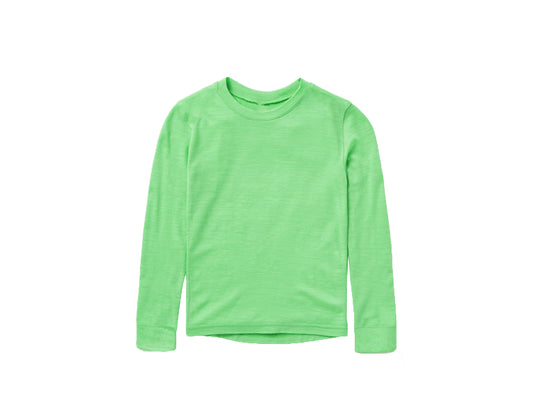 Merino Wool Silk Blend Baby / Kids Long Sleeve Top | Lime