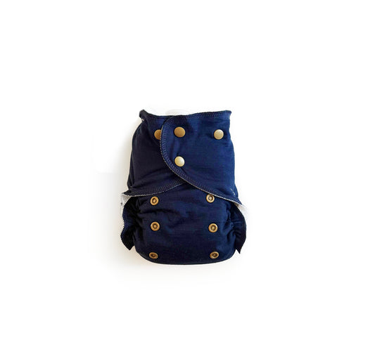 One-Size All-Wool Merino Cloth Diaper Cover | Midnight