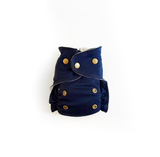 Newborn All-Wool Merino Cloth Diaper Cover | Midnight