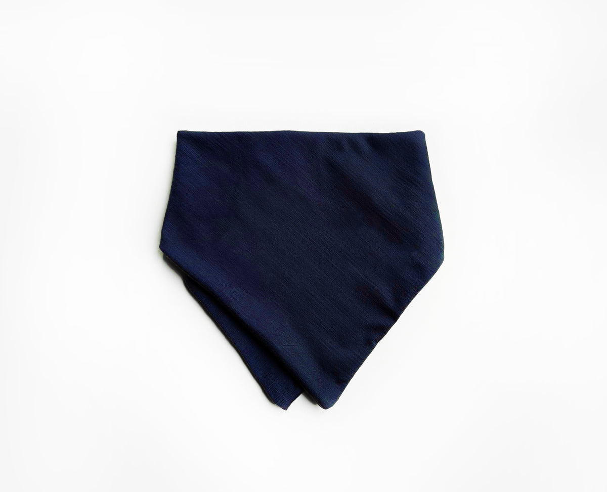 Merino Wool Bandana Bib | Midnight