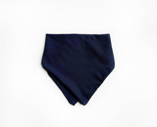 Merino Wool Bandana Bib | Midnight