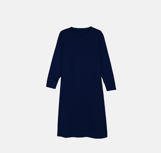 Baby / Toddler / Kids Merino Wool Long Sleeved Nightgown / Base Layer Dress | Midnight
