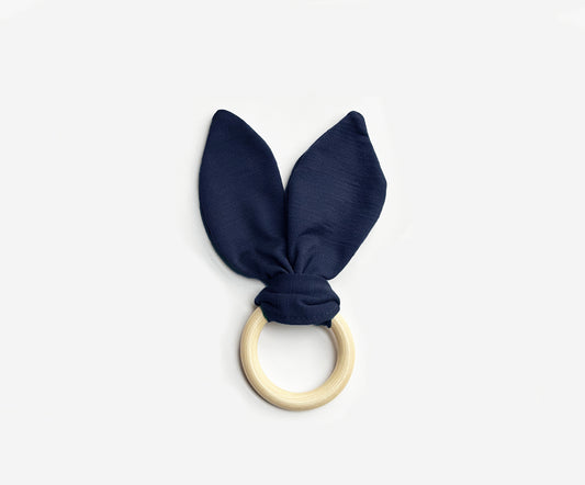 Merino Wool & Hardwood Teether | Midnight