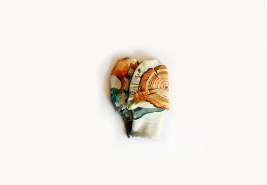 Limited Edition 1 Pair Newborn Merino Wool Scratch Mittens  | Into The Mist