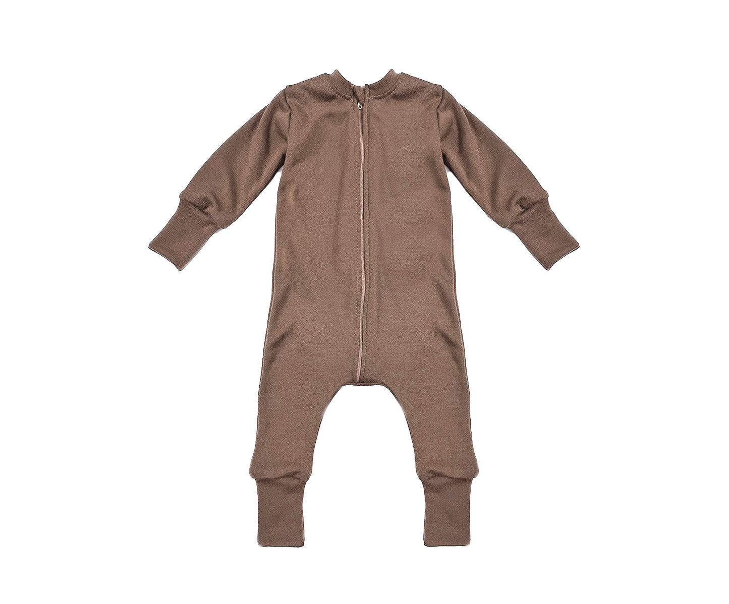 Merino Wool Zippered Sleeper | Mocha
