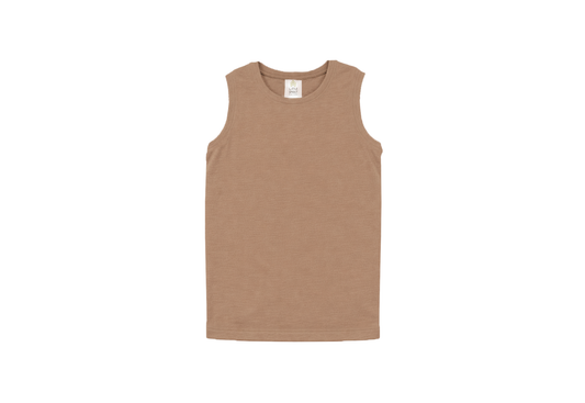 Merino Wool Baby / Toddler / Kids Tank Top  Sleeveless Shirt | Mocha