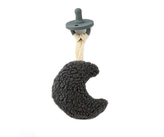 Stuffed Sherpa Pacifier Lovey | Moon | Multiple Colours