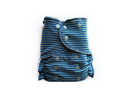 One-Size All-Wool Merino Cloth Diaper Cover | Olive Stripe