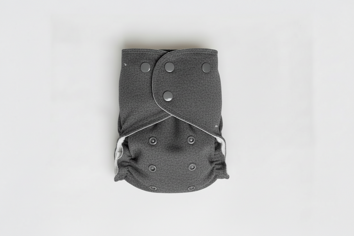 One-Size All-Wool Merino Cloth Diaper Cover | Heathered Charcoal